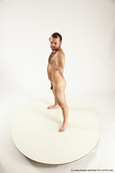 Nude Man White Standing poses - ALL Average Short Brown Standing poses - simple Multi angles poses Realistic