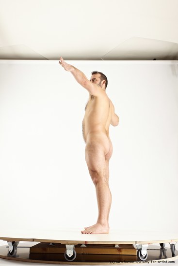 Nude Man White Standing poses - ALL Average Short Brown Standing poses - simple Multi angles poses Realistic