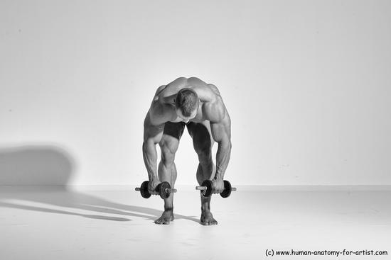 Underwear Gymnastic poses Man White Standing poses - ALL Muscular Short Brown Standing poses - simple Dynamic poses Academic