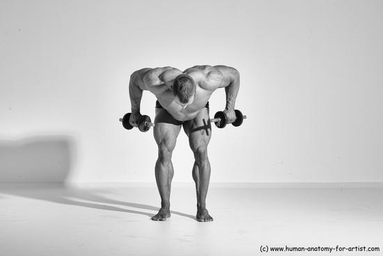 Underwear Gymnastic poses Man White Standing poses - ALL Muscular Short Brown Standing poses - simple Dynamic poses Academic