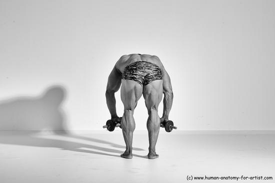 Underwear Gymnastic poses Man White Standing poses - ALL Muscular Short Brown Standing poses - simple Dynamic poses Academic