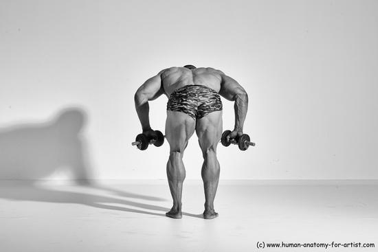 Underwear Gymnastic poses Man White Standing poses - ALL Muscular Short Brown Standing poses - simple Dynamic poses Academic