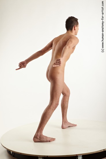 Nude Man White Standing poses - ALL Slim Short Brown Standing poses - simple Realistic