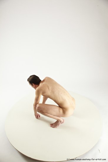 Nude Man White Standing poses - ALL Athletic Short Brown Standing poses - knee-bend Multi angles poses Realistic