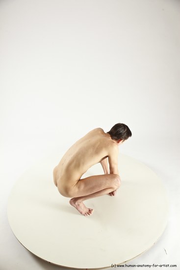 Nude Man White Standing poses - ALL Athletic Short Brown Standing poses - knee-bend Multi angles poses Realistic