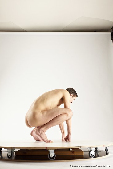 Nude Man White Standing poses - ALL Athletic Short Brown Standing poses - knee-bend Multi angles poses Realistic