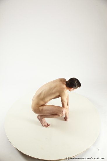 Nude Man White Standing poses - ALL Athletic Short Brown Standing poses - knee-bend Multi angles poses Realistic