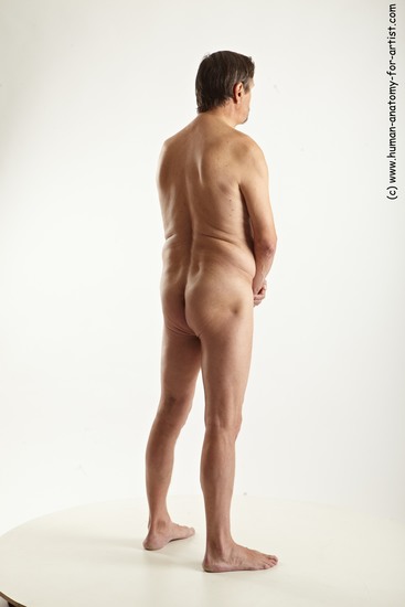 Nude Man White Standing poses - ALL Average Short Brown Standing poses - simple Realistic