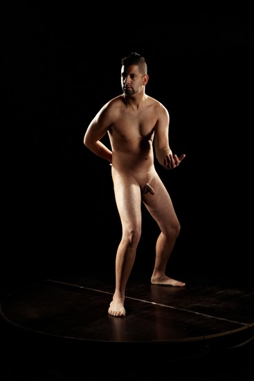 Nude Man Another Standing poses - ALL Average Short Brown Standing poses - simple Realistic