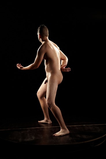 Nude Man Another Standing poses - ALL Average Short Brown Standing poses - simple Realistic