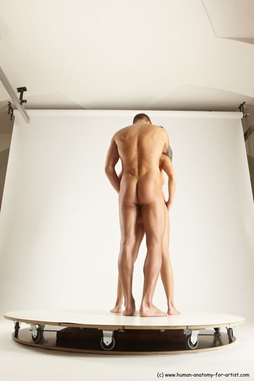 Nude Woman - Man White Standing poses - ALL Athletic Short Blond Standing poses - simple Multi angles poses Realistic