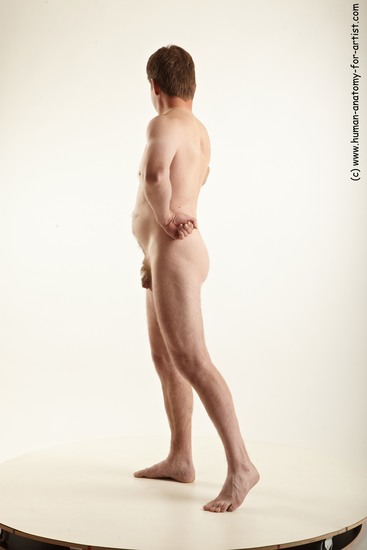 Nude Man White Standing poses - ALL Average Short Brown Standing poses - simple Realistic