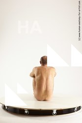 Nude Man White Sitting poses - simple Slim Short Brown Sitting poses - ALL Multi angles poses Realistic