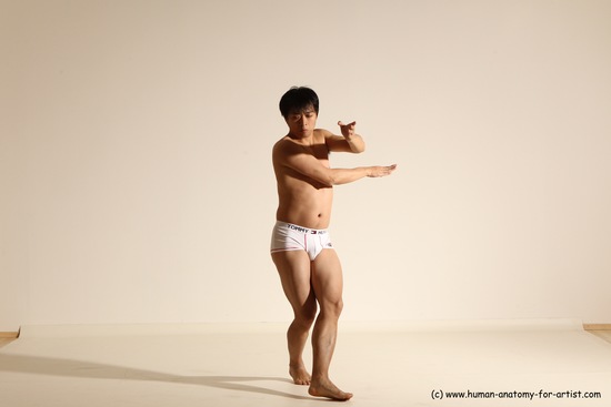 Underwear Martial art Man Asian Moving poses Average Short Black Dynamic poses Academic