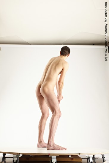 Nude Man White Standing poses - ALL Athletic Short Brown Standing poses - simple Multi angles poses Realistic