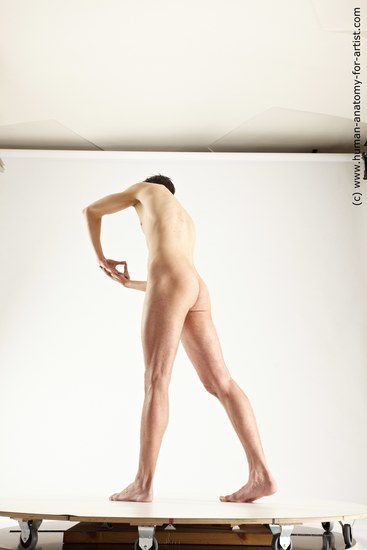 Nude Man White Standing poses - ALL Athletic Short Brown Standing poses - simple Multi angles poses Realistic