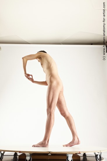 Nude Man White Standing poses - ALL Athletic Short Brown Standing poses - simple Multi angles poses Realistic