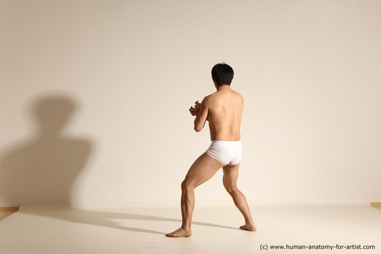 Underwear Martial art Man Asian Moving poses Average Short Black Dynamic poses Academic