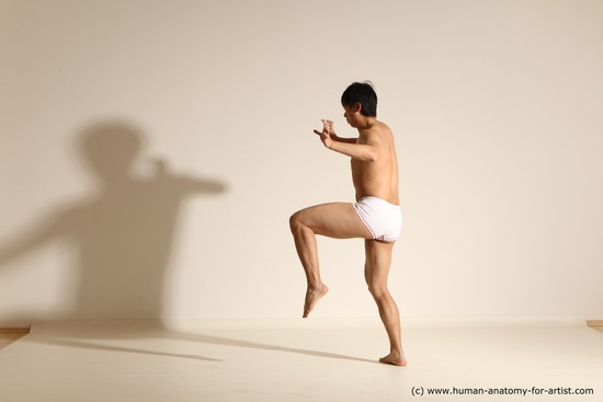 Underwear Martial art Man Asian Moving poses Average Short Black Dynamic poses Academic