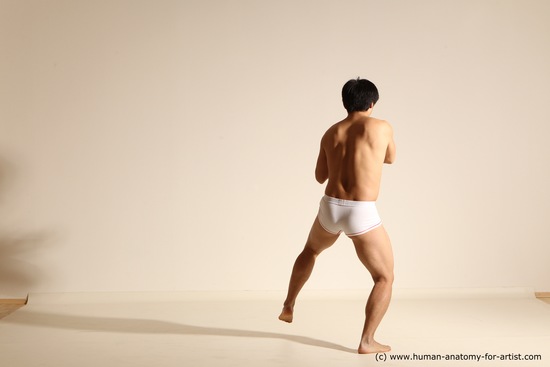 Underwear Martial art Man Asian Moving poses Average Short Black Dynamic poses Academic