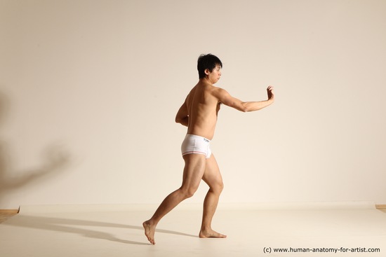 Underwear Martial art Man Asian Moving poses Average Short Black Dynamic poses Academic