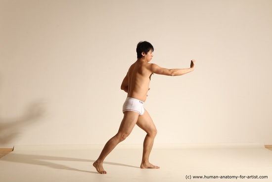 Underwear Martial art Man Asian Moving poses Average Short Black Dynamic poses Academic