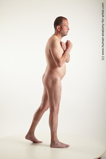 Nude Man White Standing poses - ALL Average Short Brown Standing poses - simple Realistic