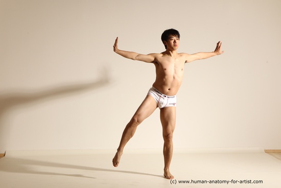 Underwear Martial art Man Asian Moving poses Average Short Black Dynamic poses Academic