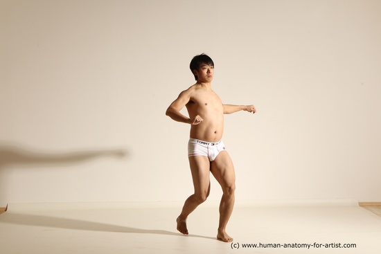 Underwear Martial art Man Asian Moving poses Average Short Black Dynamic poses Academic