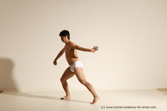 Underwear Martial art Man Asian Moving poses Average Short Black Dynamic poses Academic