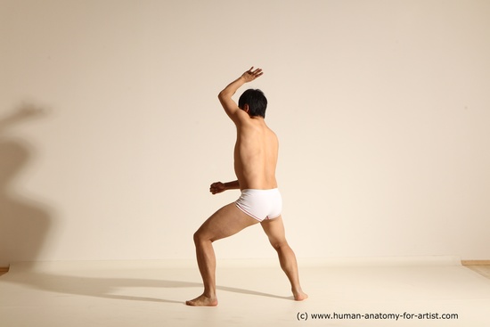 Underwear Martial art Man Asian Moving poses Average Short Black Dynamic poses Academic