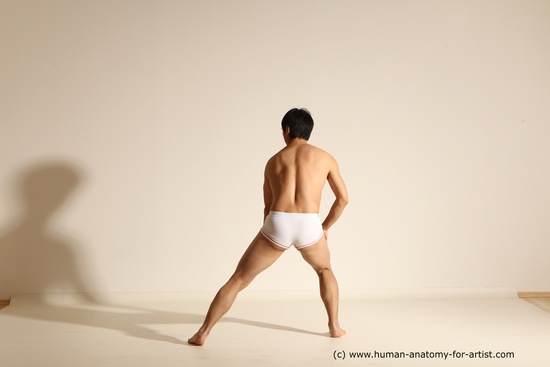 Underwear Martial art Man Asian Moving poses Average Short Black Dynamic poses Academic