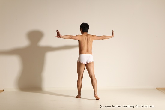 Underwear Martial art Man Asian Moving poses Average Short Black Dynamic poses Academic