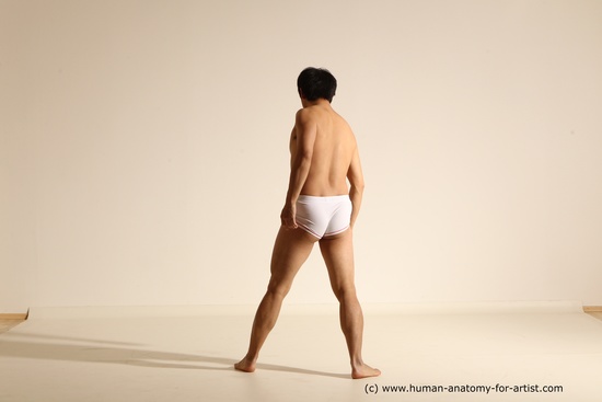 Underwear Martial art Man Asian Moving poses Average Short Black Dynamic poses Academic