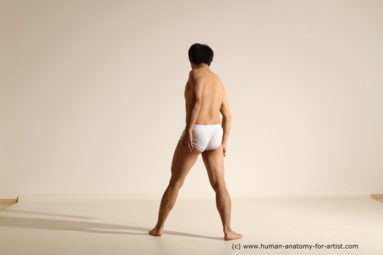 Underwear Martial art Man Asian Moving poses Average Short Black Dynamic poses Academic