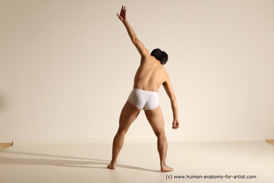 Underwear Martial art Man Asian Moving poses Average Short Black Dynamic poses Academic