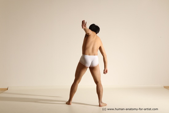 Underwear Martial art Man Asian Moving poses Average Short Black Dynamic poses Academic