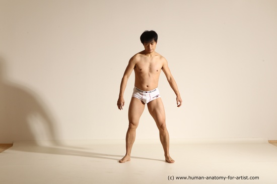 Underwear Martial art Man Asian Moving poses Average Short Black Dynamic poses Academic