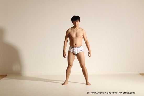 Underwear Martial art Man Asian Moving poses Average Short Black Dynamic poses Academic