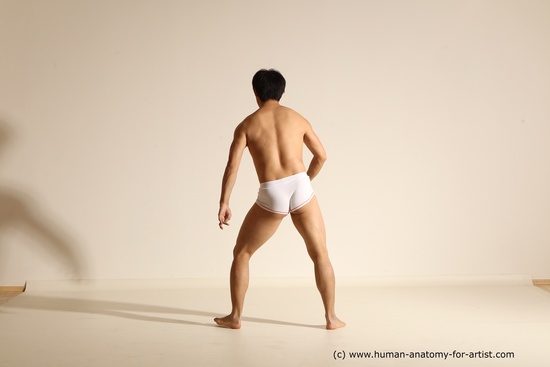 Underwear Martial art Man Asian Moving poses Average Short Black Dynamic poses Academic