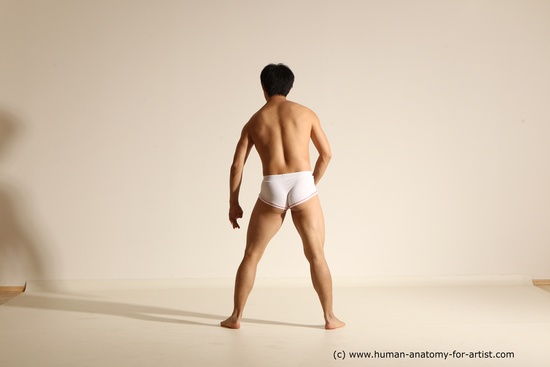 Underwear Martial art Man Asian Moving poses Average Short Black Dynamic poses Academic