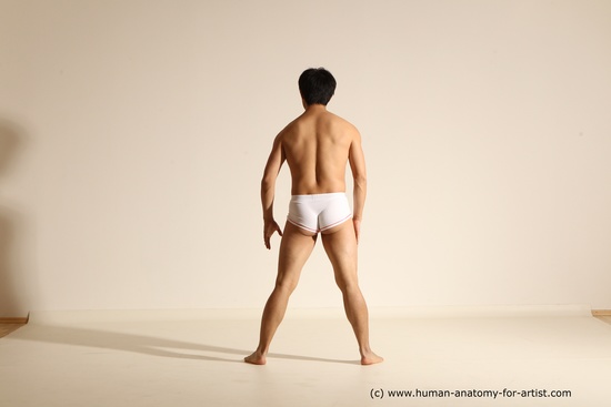 Underwear Martial art Man Asian Moving poses Average Short Black Dynamic poses Academic