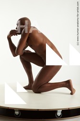 Nude Man Black Slim Bald Realistic