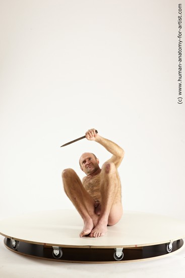 Nude Man White Laying poses - ALL Slim Short Brown Laying poses - on back Multi angles poses Realistic