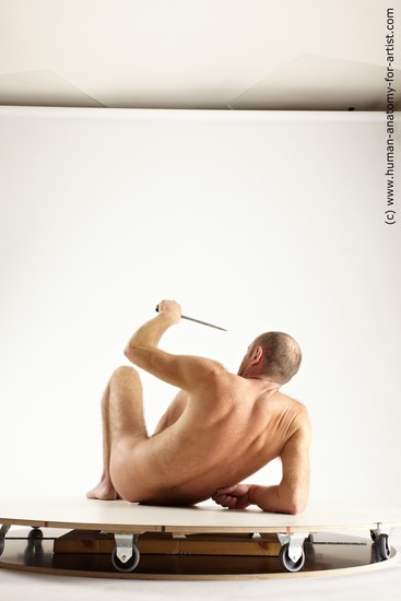 Nude Man White Laying poses - ALL Slim Short Brown Laying poses - on back Multi angles poses Realistic