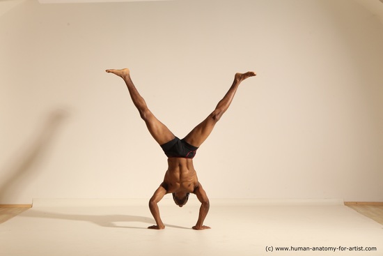 Underwear Man Black Athletic Black Dancing Dreadlocks Dynamic poses Academic