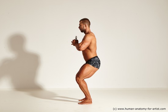 Underwear Gymnastic poses Man White Standing poses - ALL Muscular Short Brown Standing poses - simple Dynamic poses Academic