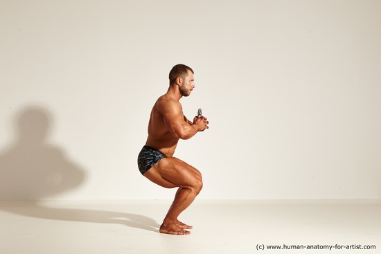 Underwear Gymnastic poses Man White Standing poses - ALL Muscular Short Brown Standing poses - simple Dynamic poses Academic