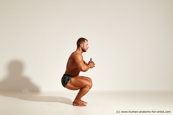 Underwear Gymnastic poses Man White Standing poses - ALL Muscular Short Brown Standing poses - simple Dynamic poses Academic