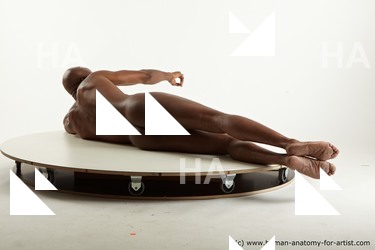 Nude Man Black Slim Bald Realistic